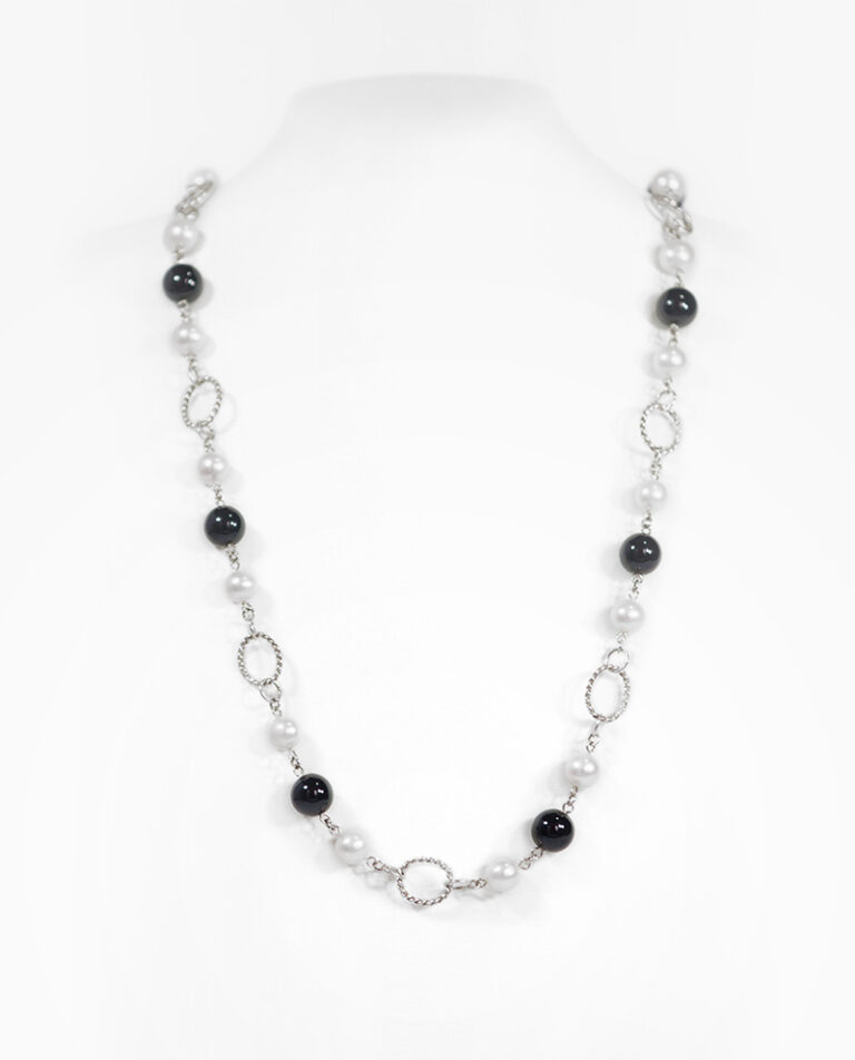 Pearl Black Onyx Necklace