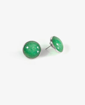 green aventurine stud earrings