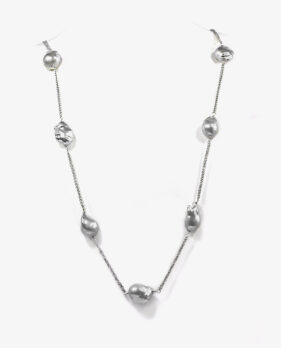baroque pearl station necklace