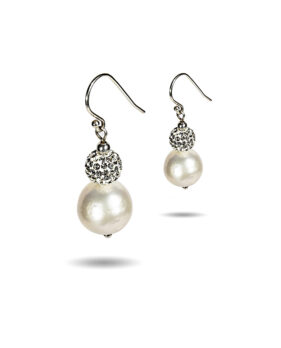 Pearl Crystal Bead Earrings