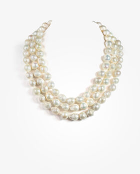 triple baroque pearl necklace