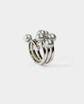 coiled pearl ring