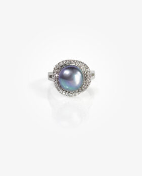 halo pearl ring