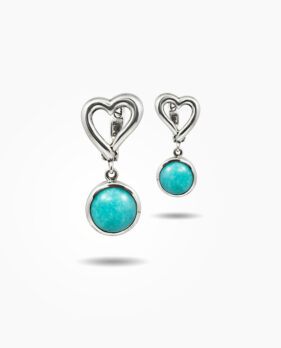 Heart Amazonite Earrings