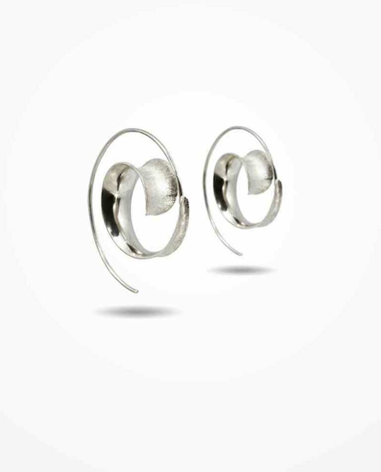 Silver Spiral Earrings.