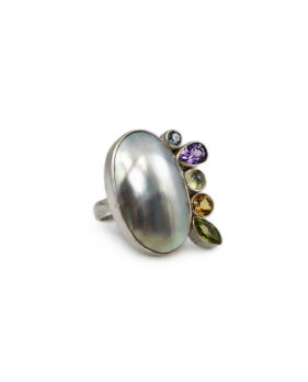 Gemstone Mabe Pearl Ring