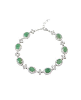 Emerald Halo Bracelet