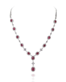 Cabochon Ruby Necklace