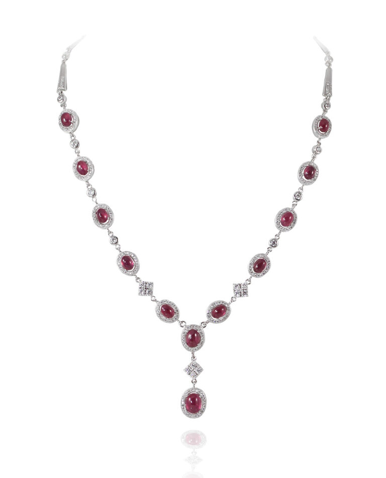 Cabochon Ruby Necklace