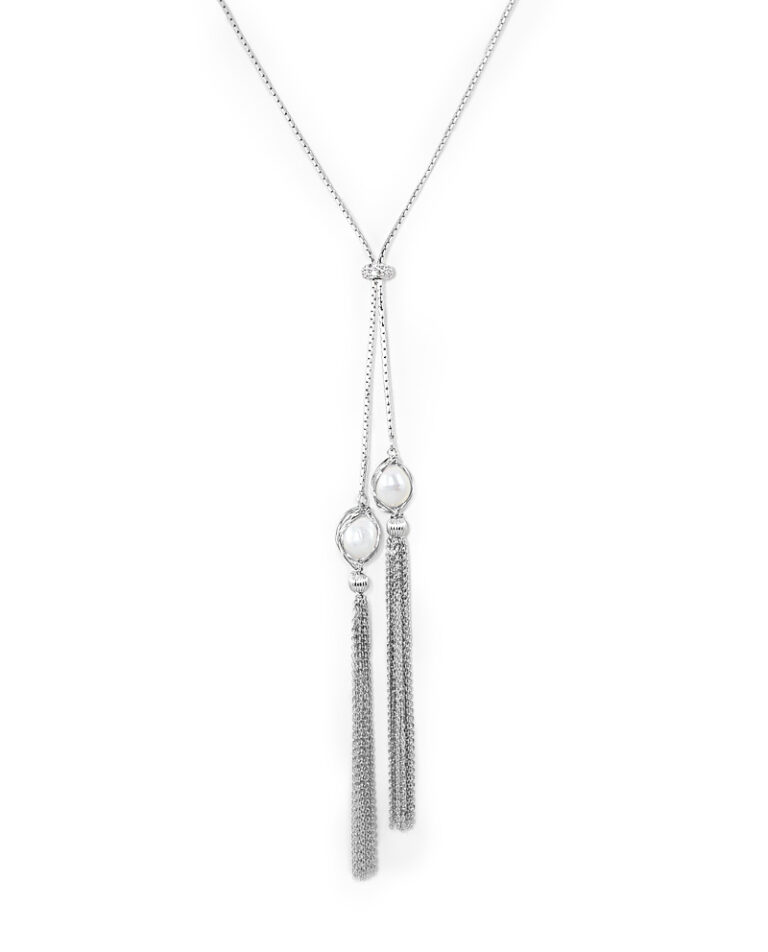 Keshi Pearl Tassel Necklace