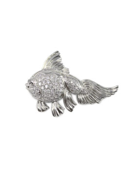 Silver Goldfish Brooch