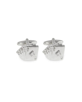 Silver Playing Cards Cufflinks