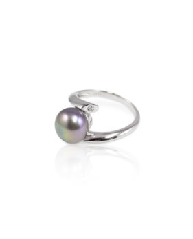 Sterling Silver Twisted Pearl Ring