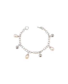 Pearl Silver Bead Bracelet