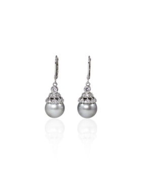 Grey Tahitian Pearl Earrings