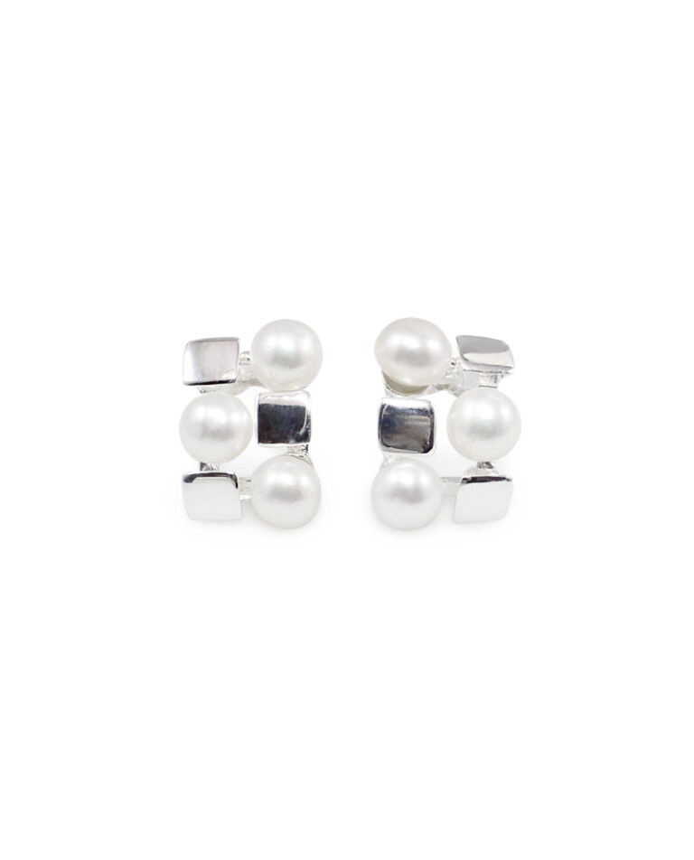 Pearl Square Earrings