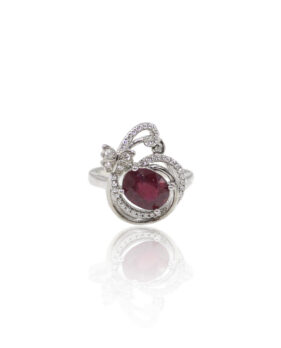 Blood Ruby Butterfly Ring