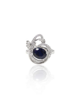 Butterfly Blue Sapphire Ring