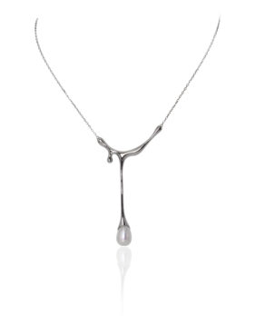 Melting Drop Pearl Necklace