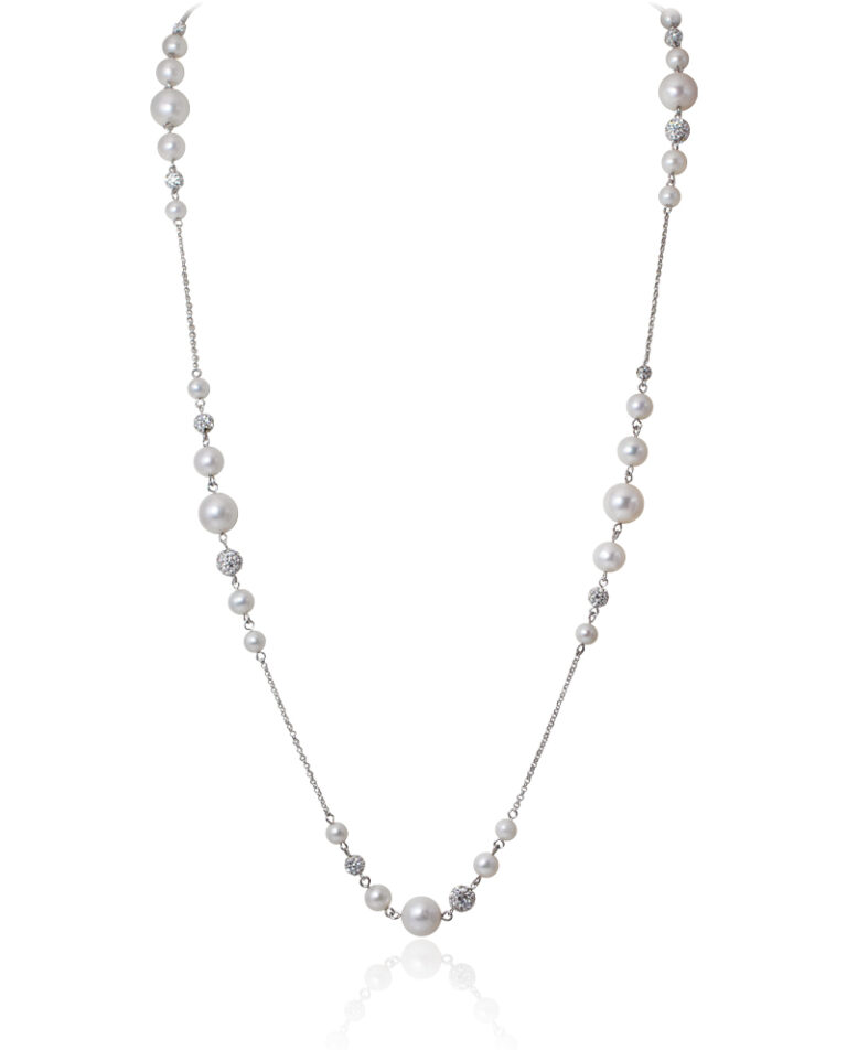 Stationed Pearl Necklace
