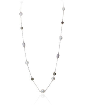 Stationed Tahitian Pearl Necklace