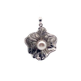 Pearl Silver Lotus Pendant