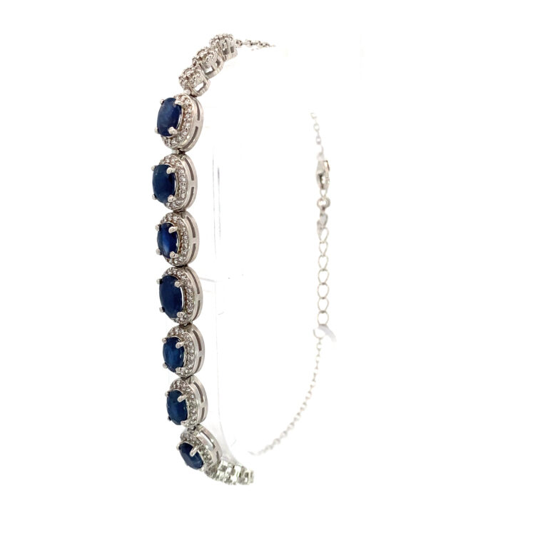 Oval Blue Sapphire Bracelet