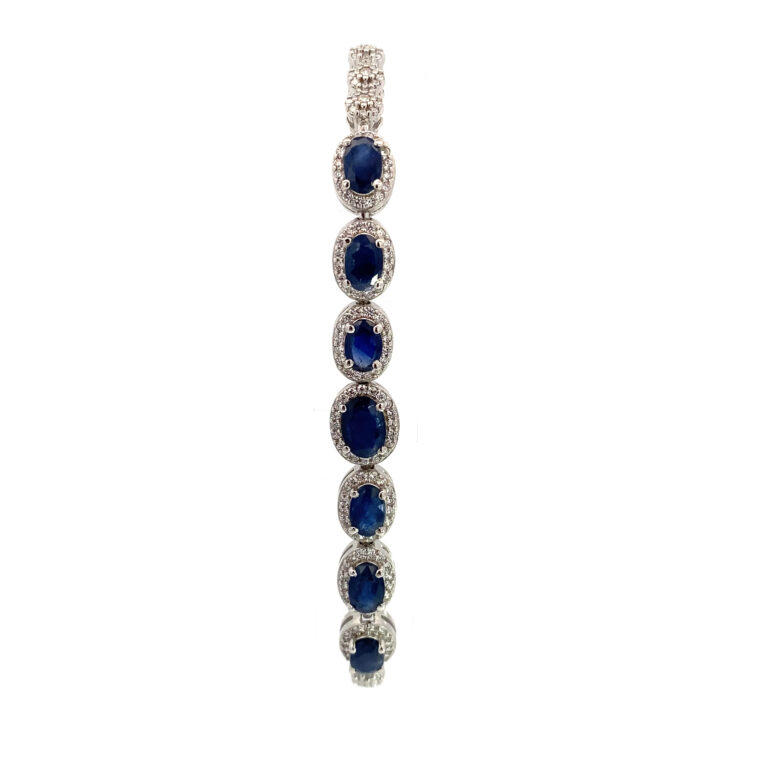 Oval Blue Sapphire Bracelet
