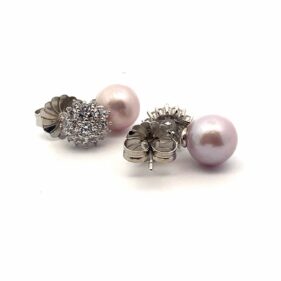 Snow Star Cultured Pearl Earrings
